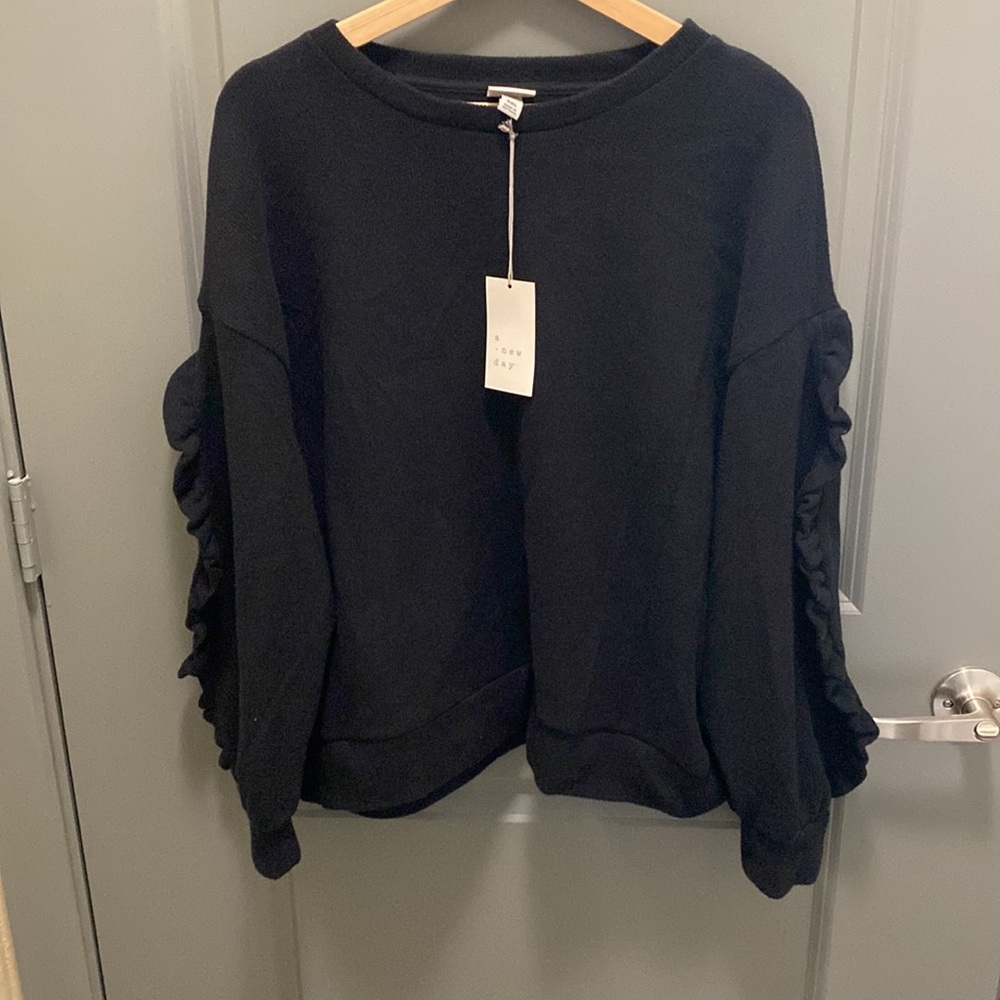 A New Day Ruffle Long Sleeve Sweater